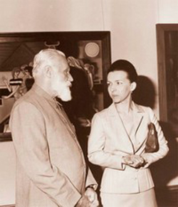 фото Святослав Николаевич Рерих и Людмила Живкова на выставке в Болгарии. София, 1978